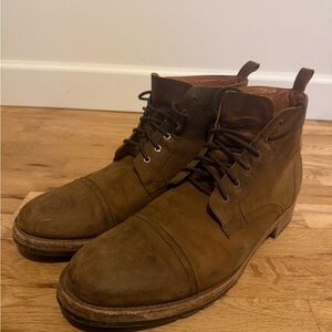 Men's Classic Brown Leather Patina Boots